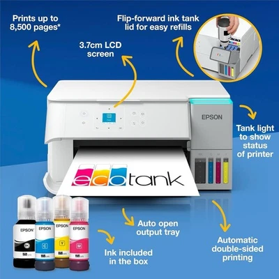 Epson EcoTank ET-2956 Multifunction Duplex Printer - RRP £279 - Printer Scanner - Image 1 of 4