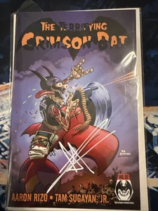 The Terrifying Crimson Bat Hommage Variante signiert Aaron Rizo - Bild 1 von 3