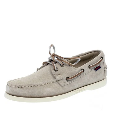Sebago Docksides Portland Flesh Out - Vela In Suede Sabbia - Taglia 43.5 [9.5 Us - Immagine 1 di 3