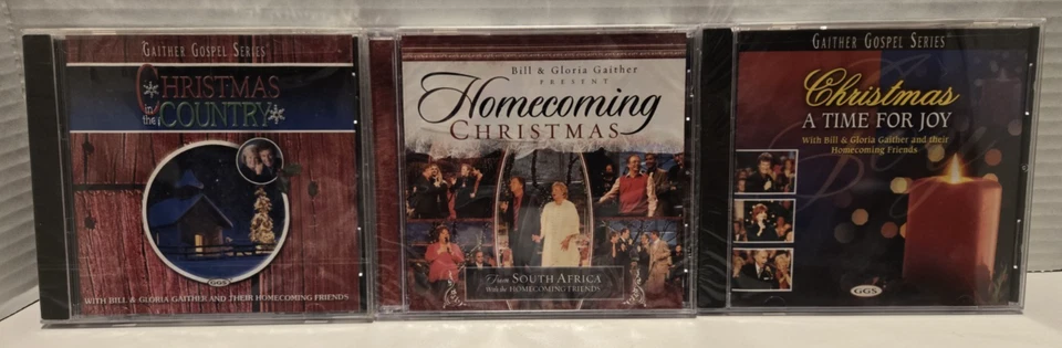 Lot of (3) Bill & Gloria Gaither Christmas CDs SEALED NEW w/ Homecoming Friends Foto 1 de 4