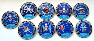 Space Soyuz Venice Sputnik Meteor Etc Set of 9 USSR Soviet russian badges pins - Picture 1 of 7