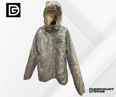 Chaqueta de Invierno The North Face Niñas XXL Plateada Metálica Forrada en Vellón Con Capucha Brillante Foto 1 de 2