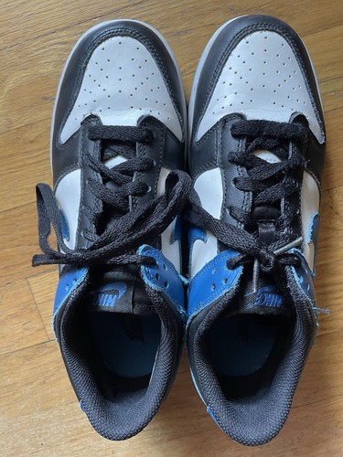 Nike Dunk Low Blue nere e bianche giovanili taglia 6 5 anni ottime condizioni