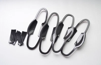 Manija de puerta de fibra tazón cubierta embellecedor para Toyota Highlander 13-18 RAV4 14-19 Foto 1 de 4