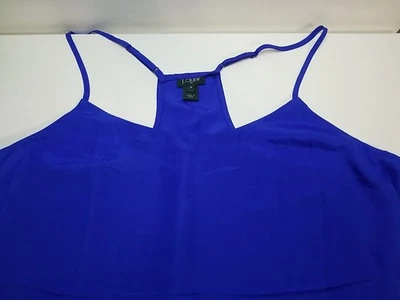 J. Camiseta sin mangas para mujer 14 azul cuello redondo correa de espagueti cami pulóver liso Foto 1 de 4