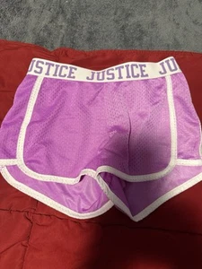 Girls Justice Purple Shorts 6/7 - Picture 1 of 2
