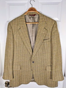 Jos. A. Bank Corp. Collection Herren 46R WOLLE MOHAIR Sport Jacke braun/hellbraun/gold - Bild 1 von 9