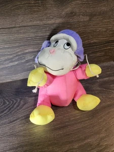 Dan Dee Parachuting Skydiving Monkey Nylon 1992 Stuffed Animal Plush Puffalump - Picture 1 of 4