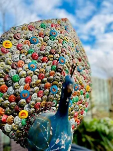 Volkskunst Vintage einzigartige handgefertigte Pfau bunte Flaschentops aus Brasilien - Bild 1 von 24