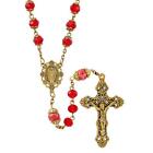 Ruby Bead Picasso Collection Rosary Catholic Rosery for Men &amp; Women - Pack of 2