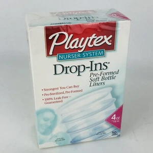 Playtex Nurser System Drop-ins vorsterilisierte Einweg-Einlagen 4oz 50ct VERSIEGELT - Bild 1 von 9