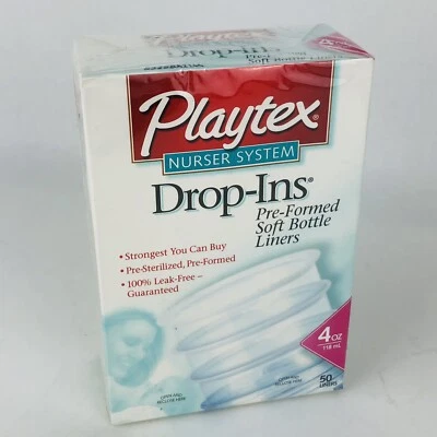 Revestimientos desechables preesterilizados Playtex Nurser System Drop-ins 4 oz 50 quilates SELLADOS Foto 1 de 4