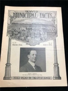ANTIQUE VINTAGE CITY OF DENVER MUNICIPAL WEEKLY NEWSPAPER JUNE 1, 1912 - Picture 1 of 1