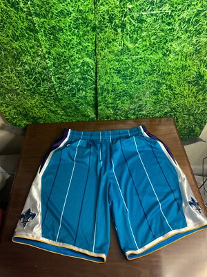 2010-11 New Orleans Hornets Basketball Issued Game Shorts Adidas Blue Size 3XL+2 - Image 1 of 4