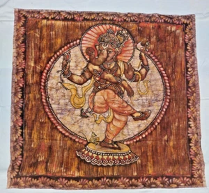 Ganesha Batik Handmade Wall hanging Cotton Tapestry India Asia Rare - Picture 1 of 6