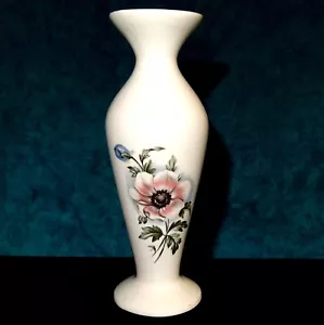 Vintage Porcelain Mini Bud Vase Floral signed 5 1/2" tall 2" wide - Picture 1 of 11