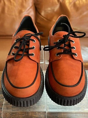 Gucci Boy Childrens Orange Lace Up Oxfords Creepers 356198 GG Logo EU 30 12.5 US - image 1 of 4