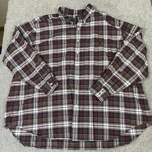 Polo Ralph Lauren Shirt Flannel Plaid Classic Fit Button Down Mens 4XB 4XL Big