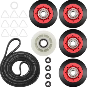 4PCS Dryer Repair Kit For Whirlpool GEW9868KQ2 GEW9200LQ0 GEW9200LW0 WED9200SQ0 - Picture 1 of 16