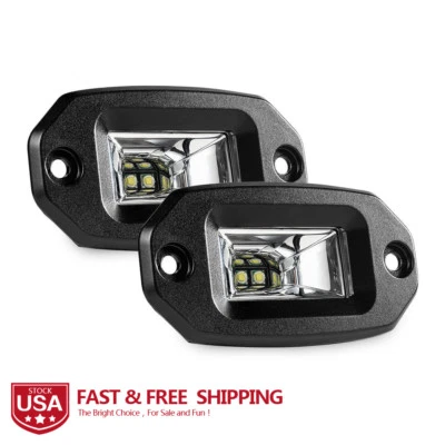 Barra de luz de trabajo todoterreno montaje empotrado vainas LED MICTUNING 20W para camioneta Jeep Foto 1 de 4