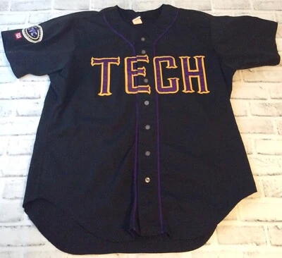GAME WORN Tennessee Tech University Baseball Black Jersey TTU, Wilson, 46 - Image 1 of 4