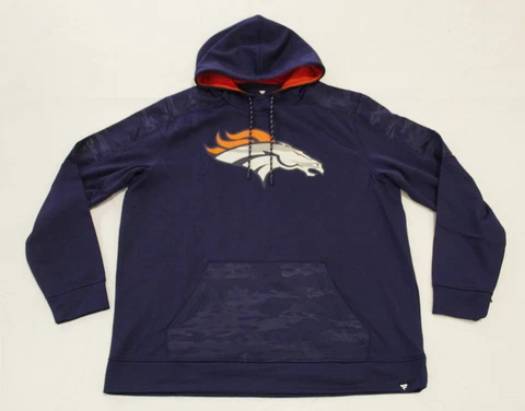 Denver Broncos Men's Fanatics On The Ball Hoodie DM9 Navy Size 2XL NWT Cover