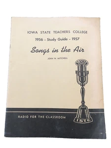 Iowa State  Songs In The Air Vintage Radio Broadcast Songbook For Kids 1950s - Picture 1 of 5