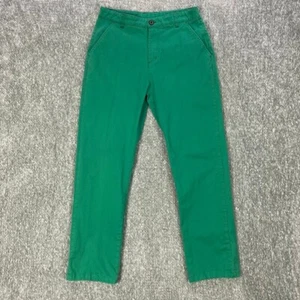 Youth 13-14 Green Chinos Casual Pants Preppy Wear Classic Style Trousers - Picture 1 of 9