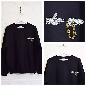 Sudadera Real Fact Run The Jewels Negra Bordada Hip Hop - Imagen 1 de 4
