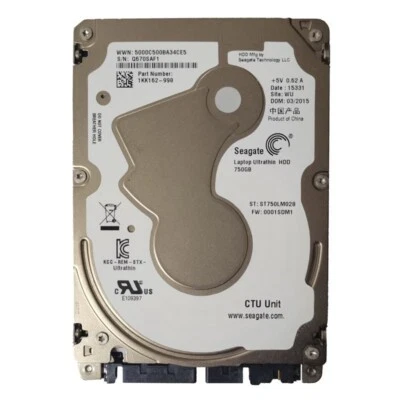 Seagate ST750LM028 750GB 5400RPM SATA 2.5" Ultra Mobile HDD Hard Disk Drive 5mm - Image 1 of 4