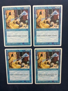 MTG 4X 4TH EDITION CONTROL ENGLISH + GERMAN MAGIC MAGIC THE GATHERING UNCOMMON - Picture 1 of 6