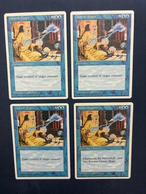 MTG 4X 4TH EDITION CONTROL ENGLISH + GERMAN MAGIC MAGIC THE GATHERING UNCOMMON - Image 1 of 4