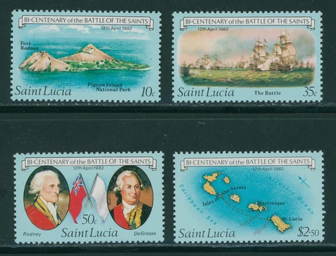 St. Lucia Scott #583-586 MNH Battle of the Saints ANN CV$6+ 395987 Cover