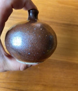 Miniatur Sitko Steinzeug Keramik Vase braun - Bild 1 von 14