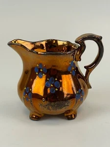 Vintage England Copper Luster Lustreware Pottery Creamer / Pitcher  - Picture 1 of 2