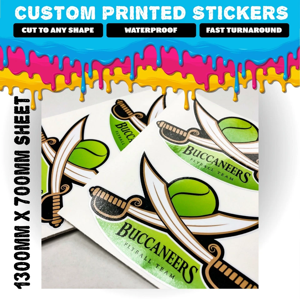 Impresión de pegatinas personalizadas | Pegatinas de vinilo de productos impermeables | Corte a cualquier forma - Imagen 1 de 4