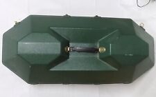 Vintage Durable Plastic Green 2 Hat Can Carrying Case Handle Cowboy Cowgirl