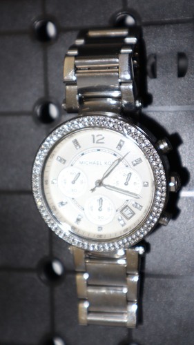 Orologio Michael Kors Parker Donna MK 5353 Cristalli Argento MK5353 Data Batteria Nuova