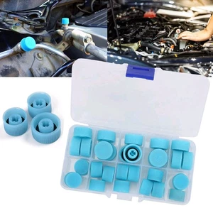 30× A/C Refrigerant Port Caps Replacement Air Conditioning Charging Valve Cover - Picture 1 of 12