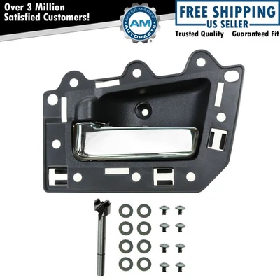 Kit de manija de puerta trasera interior gris/cromo conductor izquierda izquierda para 05-10 Grand Cherokee Foto 1 de 4