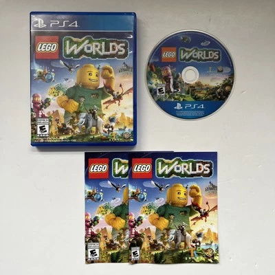 LEGO Worlds (Playstation 4, 2017) Sony PS4 Manual Complete Tested - Image 1 of 4