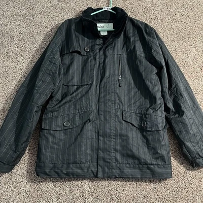 Chaqueta Pulse Para Hombre Grande Negra Aislada a Rayas Utilidad Multi Bolsillo Campo Foto 1 de 4