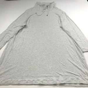 Pure Jill Fit Plus 3X Cowl Neck Pullover Sweater Rayon Spandex Gray MINT - Picture 1 of 10