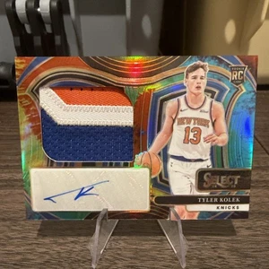 2024-25 Panini Select Tyler Kolek Tie Dye /25 Rookie Patch Auto Knicks #JRS-KOL - Picture 1 of 2