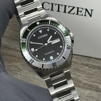 NUEVO✅AUTOMÁTICO✅ Reloj para hombre Citizen Day Fecha esfera negra acero NH7531-50E $675 Foto 1 de 4