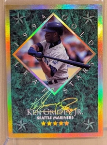 1994 Leaf GOLD STARS #4 Ken Griffey Jr Mariners HOF RARE ICONIC INSERT /10000 - Bild 1 von 2