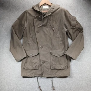 French Connection Schwarz Parka Jacke Kapuze Herren Small - Bild 1 von 24