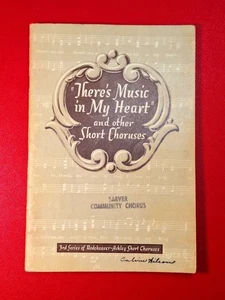 VTG 1952 There's Music in My Heart & Other Short Choruses-Rodeheaver-3rd Series - Picture 1 of 5