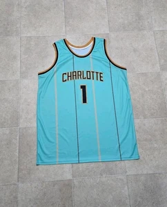 Charlotte Hornets Mugsy Bogues #1 Trikot (Größe: 3XL) genäht - Bild 1 von 2