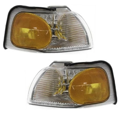 Para 96-97 Tbird Cougar Park Luz Esquina Señal de Giro Marcador Lámpara Derecha + Derecha Conjunto PAR Foto 1 de 4